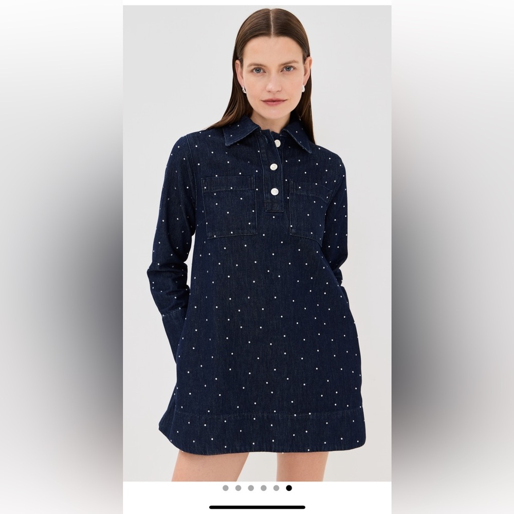 Aligne Grace Dress Sz 4 in Indigo - Picture 3 of 5